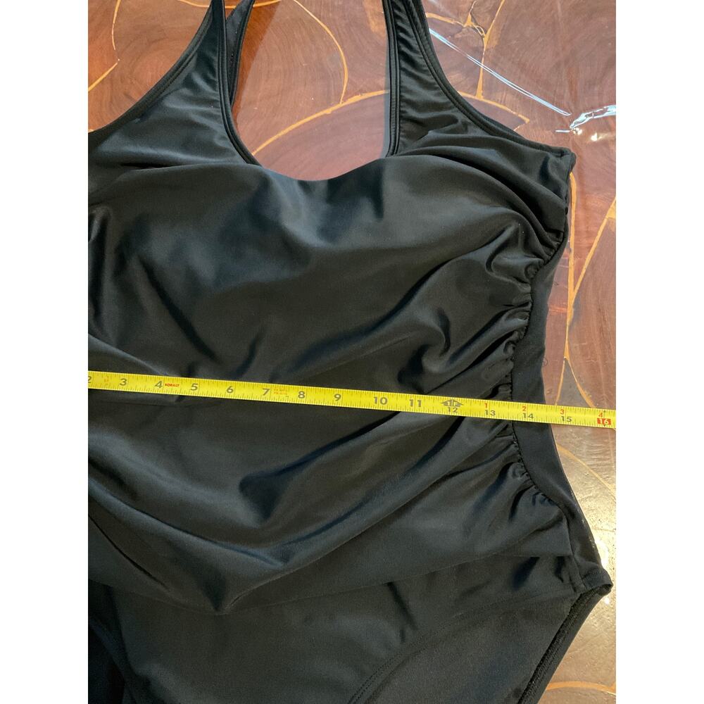 DKNY One Piece Black Swim Suit SZ 16 - Picture 8 of 9